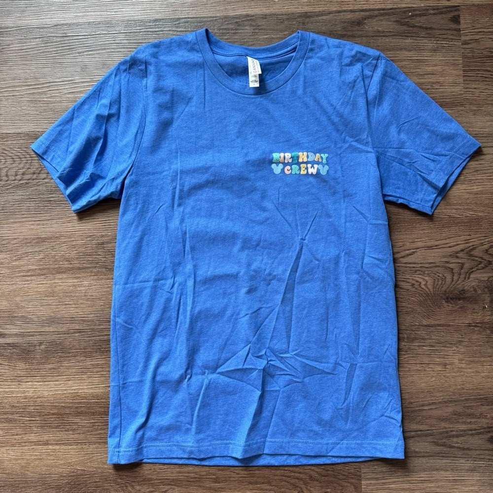 Bella‎ Canvas Blue Birthday Crew Graphic Tee Shirt Women's Size L
